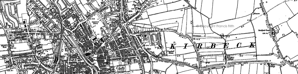 Old map of Burton Corner in 1887