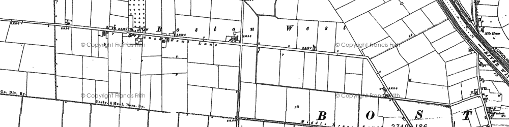 Old map of Barley Close in 1887