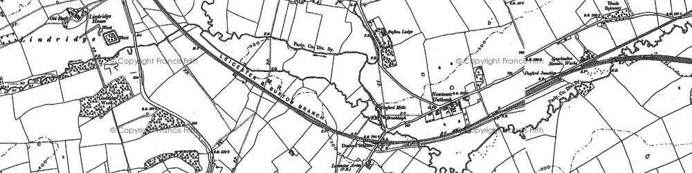 Old map of Botcheston in 1885