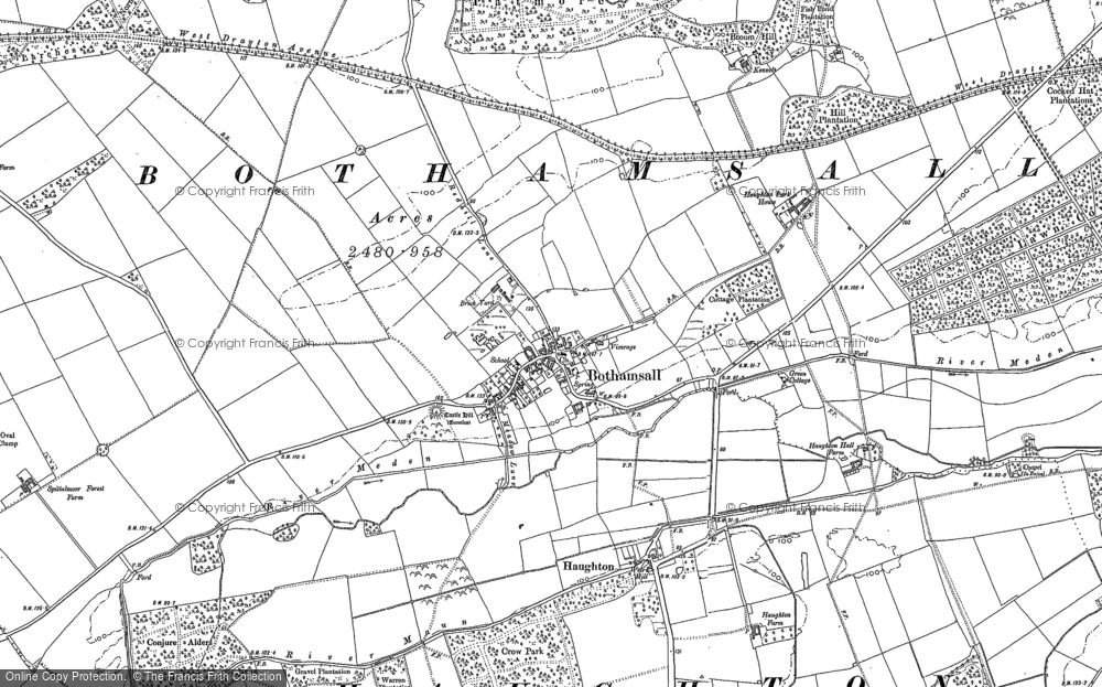 Old Map of Bothamsall, 1884 in 1884