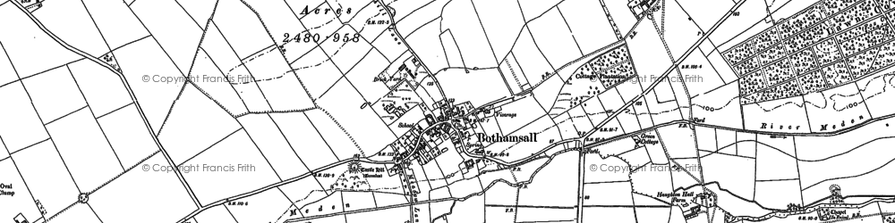 Old map of Bothamsall in 1884