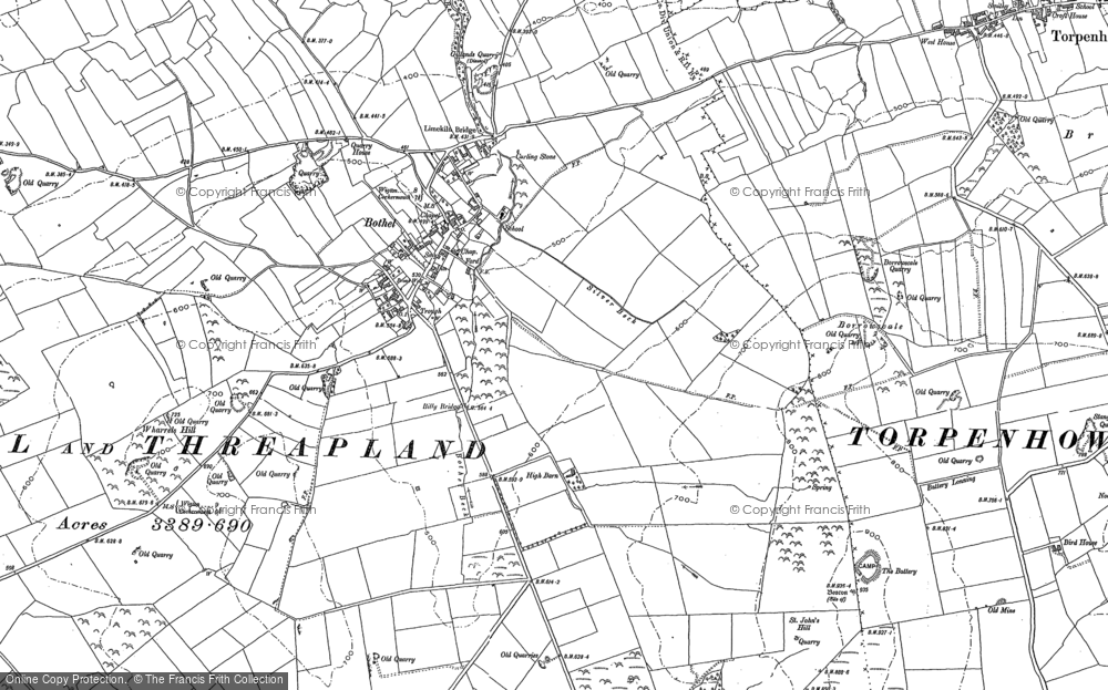 Old Map of Historic Map covering Bothel Craggs in 1899