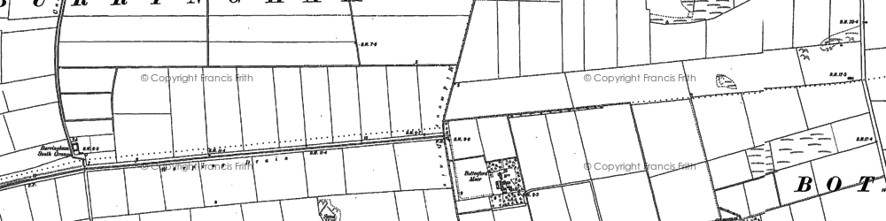 Old map of Butterwick Common in 1885