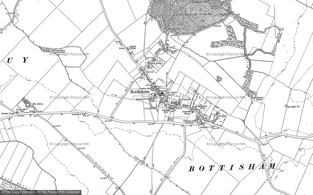 Old Map of Bottisham, 1886 in 1886