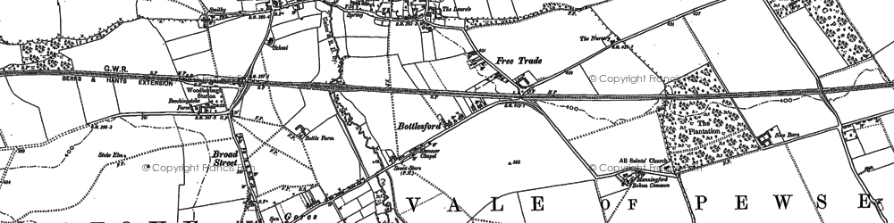Old map of Bottlesford in 1899
