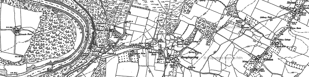 Old map of Cross Hill in 1900