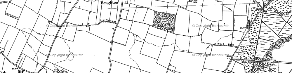 Old map of Boughton Wood in 1884
