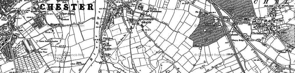 Old map of Boughton Heath in 1898