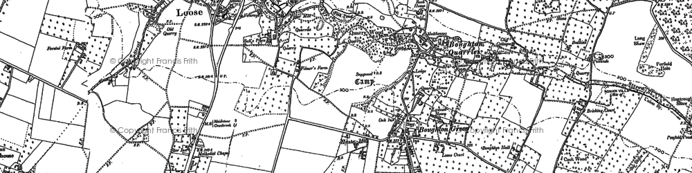 Old map of Boughton Monchelsea Place in 1867