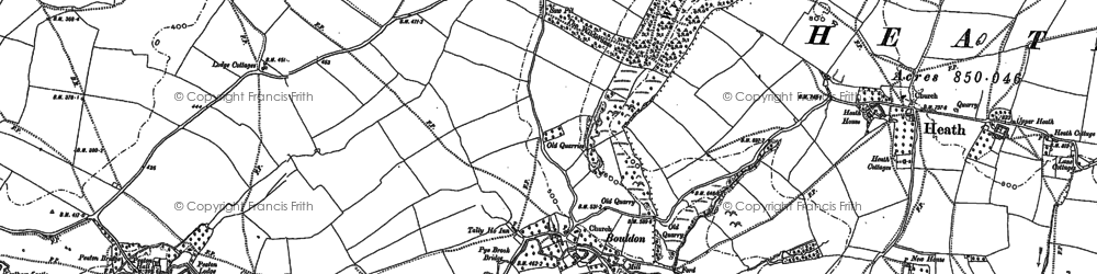 Old map of Bouldon in 1883