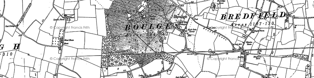 Old map of Boulge in 1881
