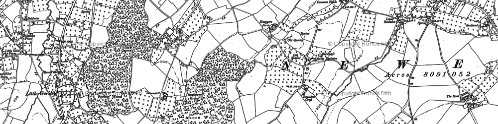 Old map of Anthony's Cross in 1882