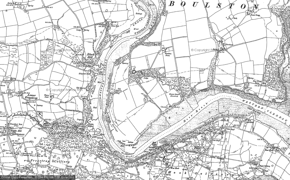 Old Map of Boulston, 1888 in 1888
