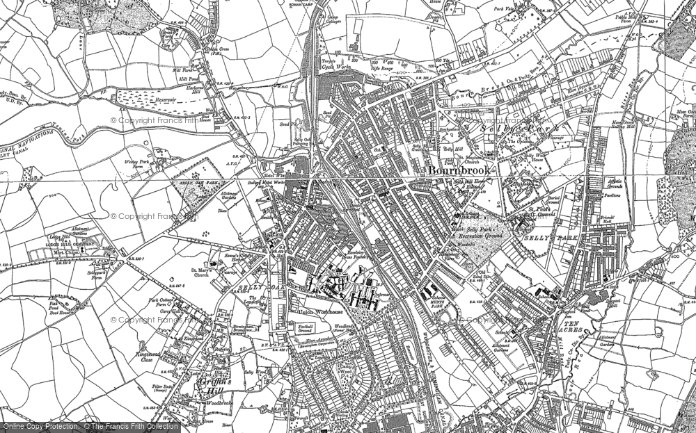 Old Map of Bournbrook, 1882 - 1903 in 1882