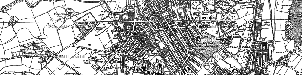 Old map of Bournbrook in 1882