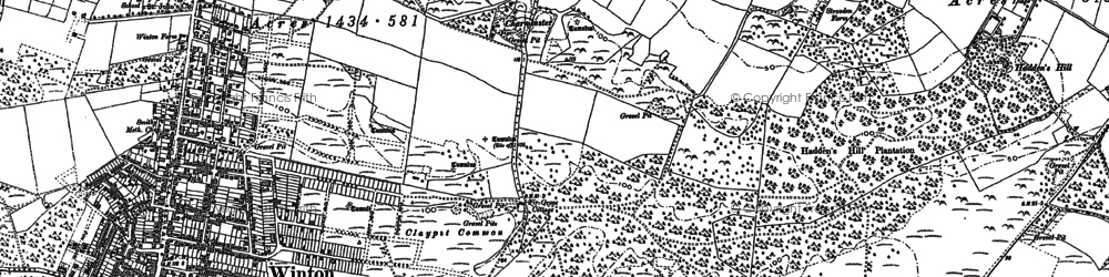 Old map of Springbourne in 1907
