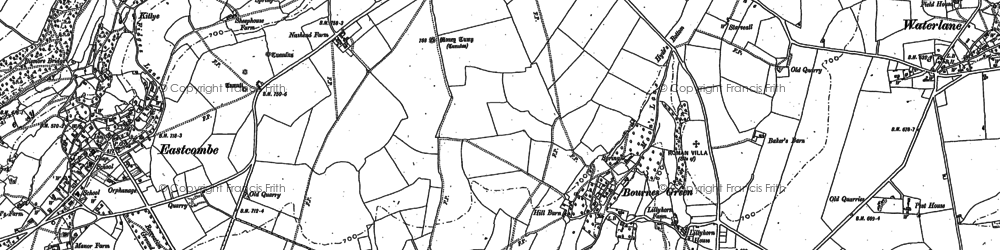 Old map of Bournes Green in 1882