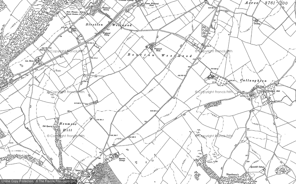 Old Map of Bourton Westwood, 1882 in 1882