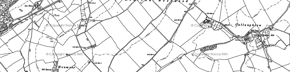 Old map of Bourton Westwood in 1882