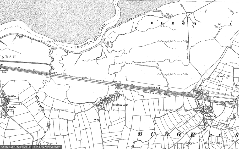 Old Map of Boustead Hill, 1899 in 1899