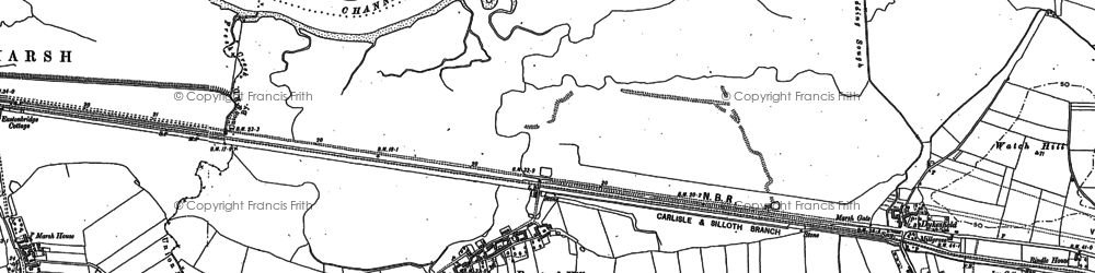 Old map of Boustead Hill in 1899