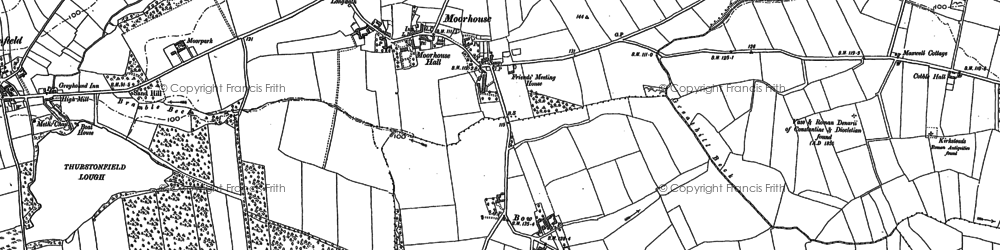 Old map of Bow in 1899
