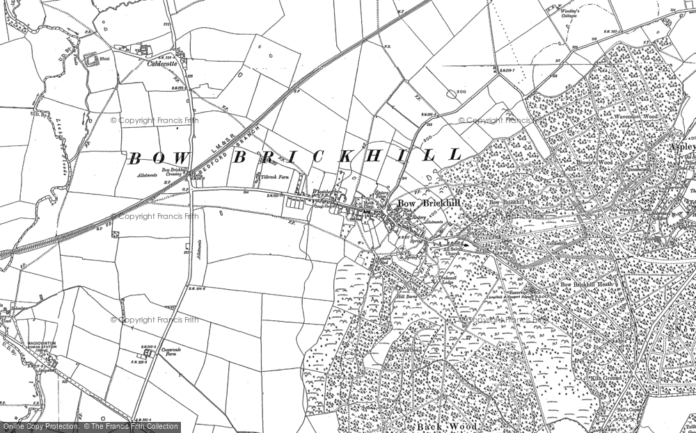 Old Map of Bow Brickhill, 1900 - 1924 in 1900