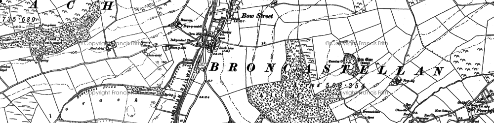 Old map of Bow Street in 1904