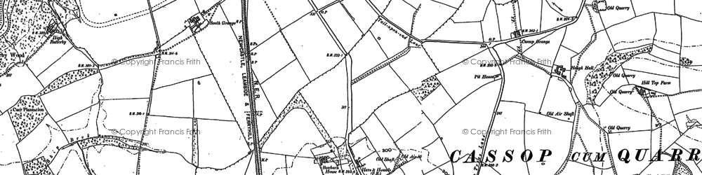 Old map of Bowburn in 1895