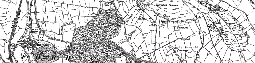 Old map of Bowd in 1888
