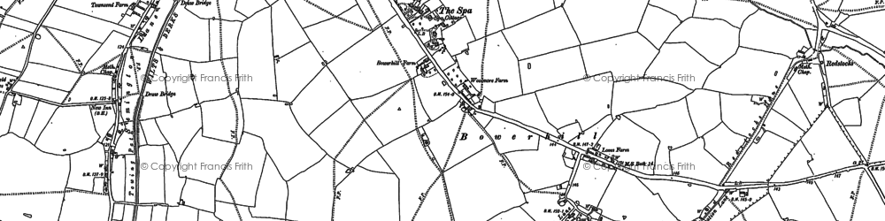 Old map of Bowerhill in 1899
