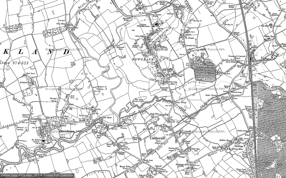 Old Map of Bowgreave, 1910 in 1910