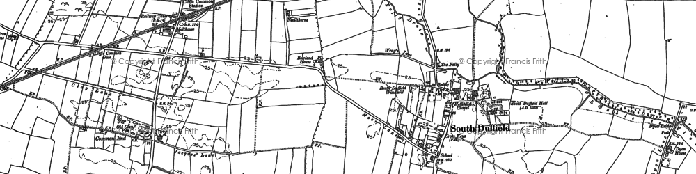 Old map of Bowland Ho in 1889