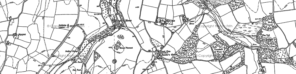 Old map of Boundless Copse in 1896