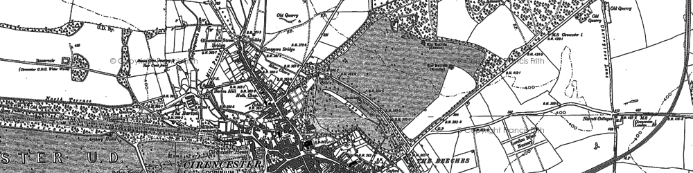 Old map of Bowling Green in 1875