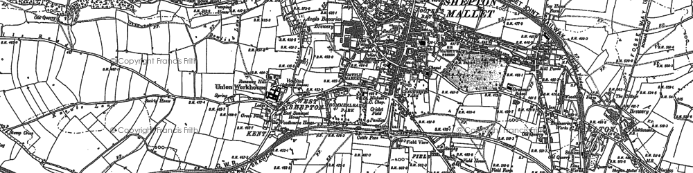 Old map of Bowlish in 1885