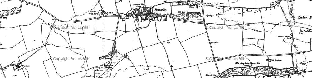 Old map of Bowsden in 1897
