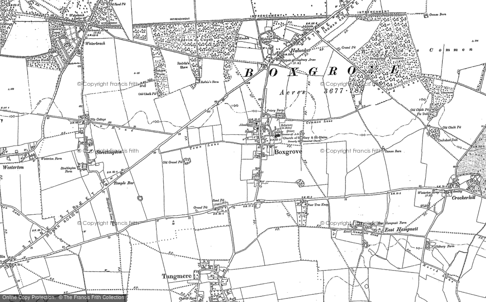 Old Map of Boxgrove, 1896 in 1896