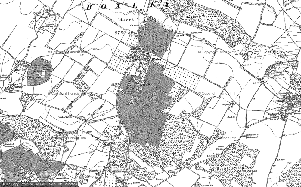 Old Map of Historic Map covering Harbourland in 1895
