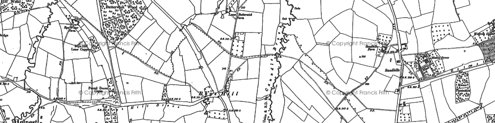 Old map of Broke Wood in 1886