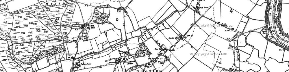 Old map of Boyton in 1902