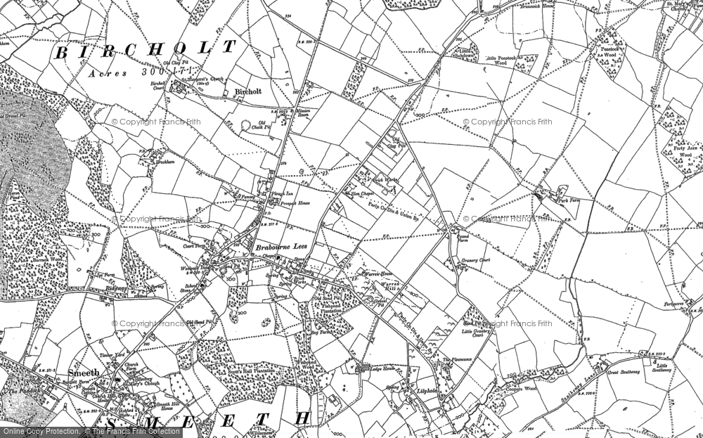 Old Map of Historic Map covering Lilyvale in 1896