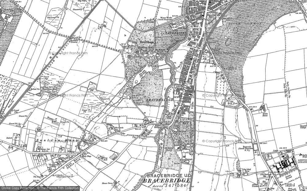 Old Map of Historic Map covering Whitehall in 1886