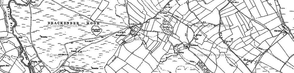 Old map of Brackenber Moor in 1897