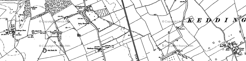 Old map of Brackenborough Lawn in 1886