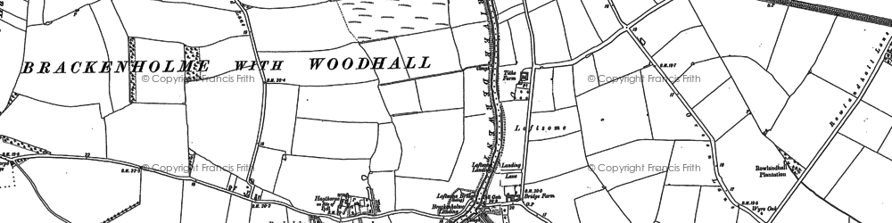 Old map of Brackenholme in 1889