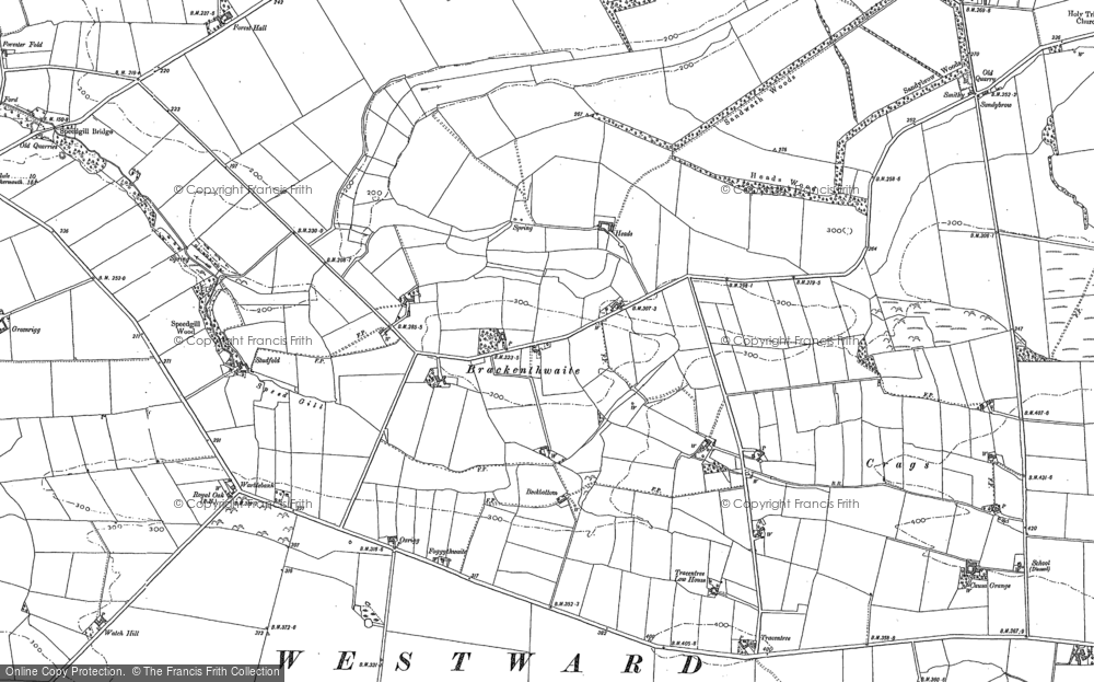 Old Map of Brackenthwaite, 1899 in 1899