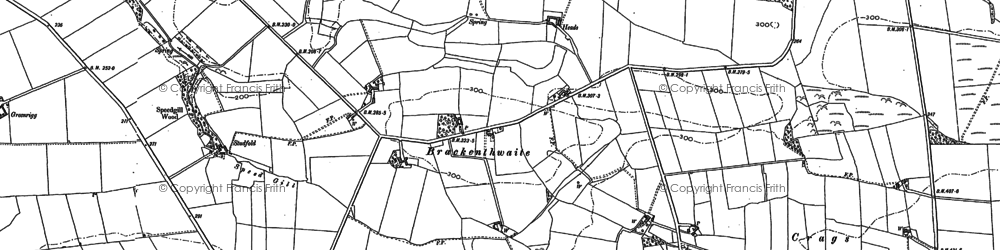 Old map of Brackenthwaite in 1899