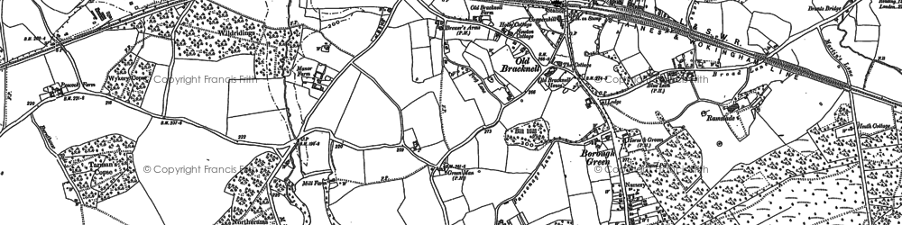 Old map of Amen Corner in 1898