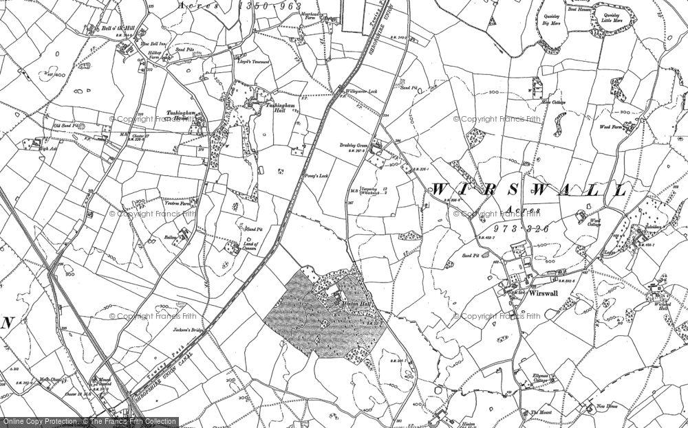 Old Map of Bradeley Green, 1897 - 1909 in 1897
